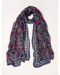 FatFace - Leaf Floral Printed Lightweight Scarf - Lyst