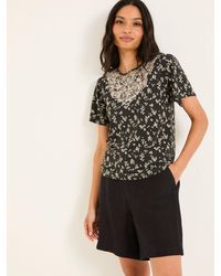 FatFace - Leoni Mono Ditsy T Shirt - Lyst