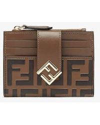 Fendi - Ff Diamonds Zip Card Case - Lyst