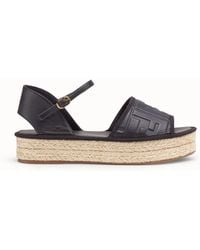 fendi twist logo espadrilles