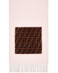 fendi shawl with fur pink