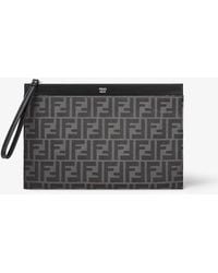 Fendi - Ff Jacquard Flat Pouch Medium - Lyst