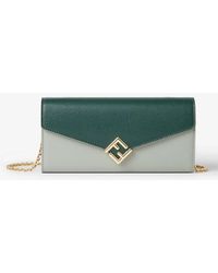 Fendi - Ff Diamonds Continental With Chain - Lyst