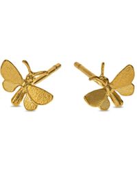 Alex Monroe - Women's Tiny Butterfly Stud Earrings - Lyst