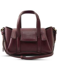 Radley - Chancery Small Flapover Grab Burgundy Bag - Lyst