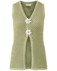 Pretty Lavish - Imani Pointelle Knit Waistcoat - Lyst