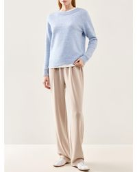 SELECTED - Tenny High-Waist Trousers Cream - Lyst