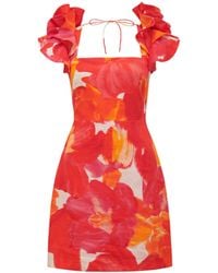 Forever New - Women's Mackenzie Ruffle Sleeves Mini Dress - Lyst