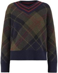 Barbour - Shae Knitted V-Neck Jumper - Lyst