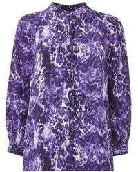 Whistles - Women's Glossy Leopard Raglan Shirt - Lyst