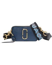 Marc Jacobs - Ladies Blue Leather Stripe Snapshot Cross-body Bag - Lyst