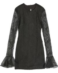 ROTATE BIRGER CHRISTENSEN - Shiny Mini Flounce Dress - Lyst