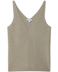 Reiss - Mika Metallic V-Neck Vest - Lyst