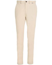Calvin Klein - Slim Belted Chino Trousers - Lyst