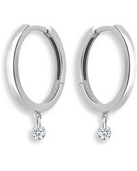 La Brune Et La Blonde - Women's Brilliant Diamond 18kt Hoop Earrings - Lyst