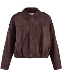 ONLY - Faux Suede Bomber Jacket - Lyst