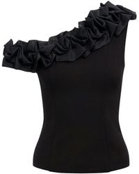 Forever New - Sadie Tipped Shoulder Ruffle Top - Lyst