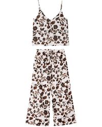 Desmond & Dempsey - Bunny Cami And Wide Leg Pyjama Set Multi - Lyst