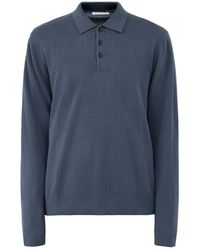 Jack & Jones - Organic Knitted Long-Sleeved Polo Shirt - Lyst
