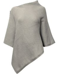 James Lakeland - Chevron Button Poncho - Lyst