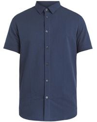 Armani Exchange - Men's Seersucker Short Sleeve Shirt - Lyst