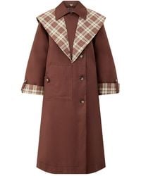 Damson Madder - Jerry Reversible Organic Longline Trench Coat - Lyst