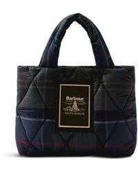 Barbour - Arlene Tartan Mini Quilted Tote Bag - Lyst