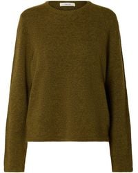 SELECTED - Lulu Alpaca Blend Crew Neck Jumper - Lyst