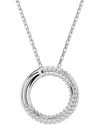 Swarovski - Women's Dextera Pave Pendant Necklace - Lyst