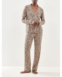 Stripe & Stare - Long Pyjama Set Leopard - Lyst