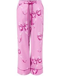 Cyberjammies - Bow Print Wide Leg Pyjama Bottoms - Lyst