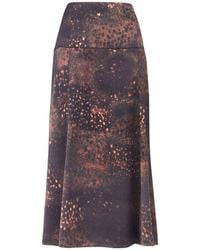Whistles - Spotted Animal Midi Skirt, Wood/Metal - Lyst