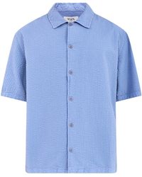 Wax London - Keats Seersucker Short Sleeve Shirt - Lyst