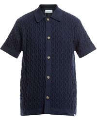 Les Deux - Men's Garrett Knitted Short Sleeve Shirt - Lyst