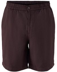 Lacoste - Classic Fit Cotton-Linen Shorts Dark - Lyst