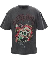 Ed Hardy - Skull Out Of Hell Relaxed T-Shirt - Lyst