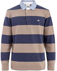 GANT - Chambray Stripe Heavy Rugger - Lyst