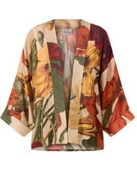 One Hundred Stars - Nasturtium Short Kimono - Lyst
