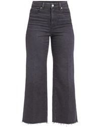 PAIGE - Women's Anessa Cropped Wide Leg Jeans - Lyst