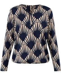 Soya Concept - Felicity Organic Cotton-Blend Printed Long-Sleeve Top, Cotton/Viscose - Lyst