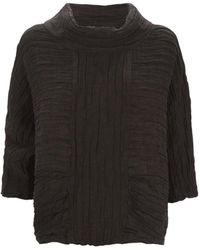 Grizas - Cowl Neck Crinkle Blouse - Lyst