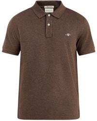 GANT - Shield Regenerative Piqué Polo Shirt - Lyst