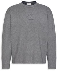 Calvin Klein - Embossed Monogram Relaxed Sweater - Lyst