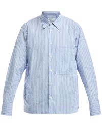 Universal Works - Men's Square Pocket Fine Stripe Shirt - Lyst