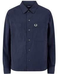 Fred Perry - Seersucker Overshirt - Lyst