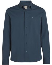 Calvin Klein - Slim Poplin Stretch Shirt - Lyst