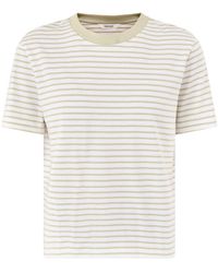 SELECTED - Striped Boxy T-Shirt Neutral - Lyst