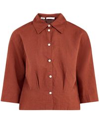SELECTED - Cleo Cropped Shirt - Lyst