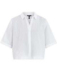Eileen Fisher - Classic Collar Short Sleeve Shirt - Lyst