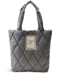 Barbour - Riah Quilted Tote Bag Gingham - Lyst
